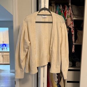Old Navy Cream Women's Puff Sleeve Cardigan